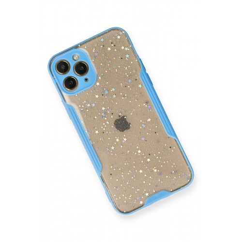 Newface iPhone 11 Pro Max Kılıf Platin Simli Silikon - Mavi Newface iPhone 11 Pro Max Kılıf Platin Simli Silikon - Mavi