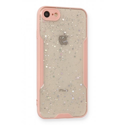 Newface iPhone 7 Kılıf Platin Simli Silikon - Pembe Newface iPhone 7 Kılıf Platin Simli Silikon - Pembe
