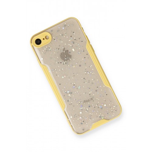 Newface iPhone 7 Kılıf Platin Simli Silikon - Sarı Newface iPhone 7 Kılıf Platin Simli Silikon - Sarı
