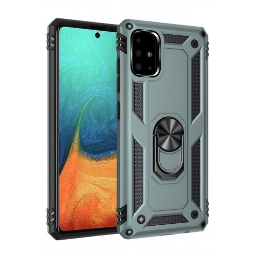 Newface Samsung Galaxy A71 Kılıf Sofya Yüzüklü Silikon Kapak - Yeşil Newface Samsung Galaxy A71 Kılıf Sofya Yüzüklü Silikon Kapak - Yeşil