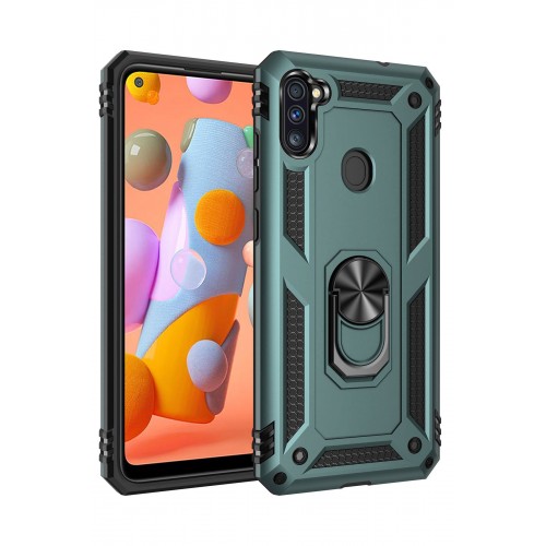 Newface Samsung Galaxy A11 Kılıf Sofya Yüzüklü Silikon Kapak - Yeşil Newface Samsung Galaxy A11 Kılıf Sofya Yüzüklü Silikon Kapak - Yeşil
