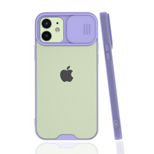 Newface iPhone 12 Kılıf Platin Kamera Koruma Silikon - Lila Newface iPhone 12 Kılıf Platin Kamera Koruma Silikon - Lila