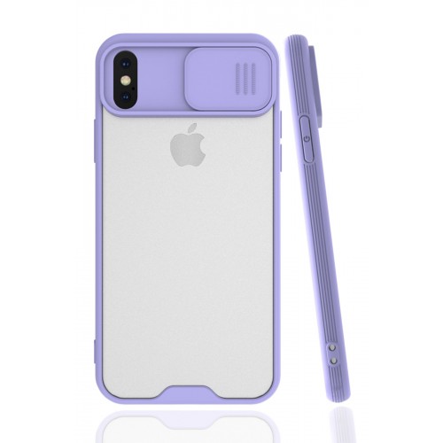 Newface iPhone X Kılıf Platin Kamera Koruma Silikon - Lila Newface iPhone X Kılıf Platin Kamera Koruma Silikon - Lila