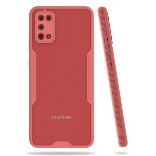 Newface Samsung Galaxy A02S Kılıf Platin Silikon - Pembe