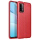 Newface Xiaomi Pocophone M3 Kılıf Focus Derili Silikon - Kırmızı