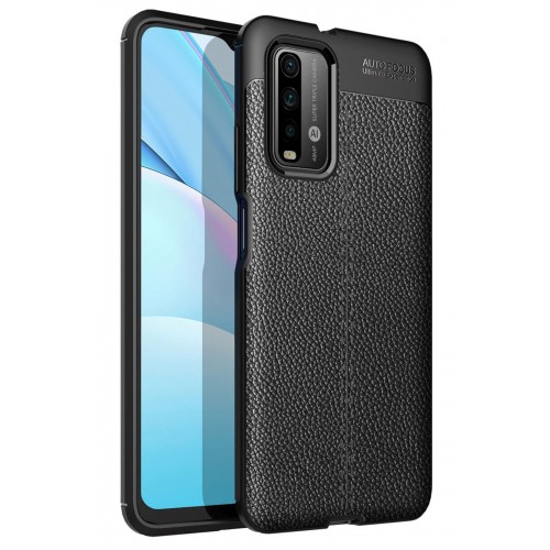 Newface Xiaomi Pocophone M3 Kılıf Focus Derili Silikon - Siyah Newface Xiaomi Pocophone M3 Kılıf Focus Derili Silikon - Siyah