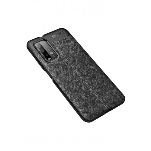 Newface Xiaomi Pocophone M3 Kılıf Focus Derili Silikon - Siyah Newface Xiaomi Pocophone M3 Kılıf Focus Derili Silikon - Siyah