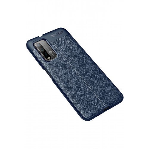 Newface Xiaomi Pocophone M3 Kılıf Focus Derili Silikon - Lacivert Newface Xiaomi Pocophone M3 Kılıf Focus Derili Silikon - Lacivert