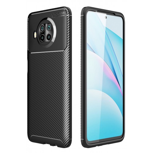 Newface Xiaomi Redmi Note 9 Pro 5G Kılıf Focus Karbon Silikon - Siyah