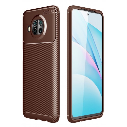 Newface Xiaomi Redmi Note 9 Pro 5G Kılıf Focus Karbon Silikon - Kahverengi Newface Xiaomi Redmi Note 9 Pro 5G Kılıf Focus Karbon Silikon - Kahverengi