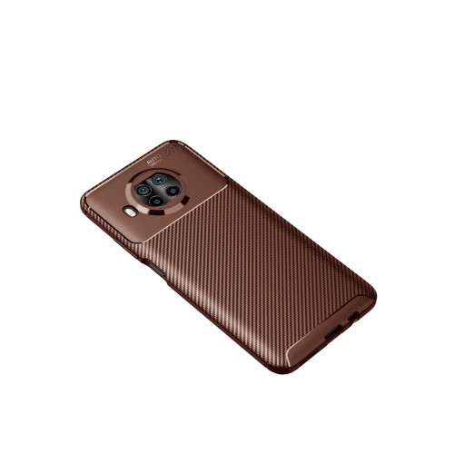 Newface Xiaomi Redmi Note 9 Pro 5G Kılıf Focus Karbon Silikon - Kahverengi Newface Xiaomi Redmi Note 9 Pro 5G Kılıf Focus Karbon Silikon - Kahverengi
