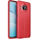 Newface Xiaomi Redmi Note 9 Pro 5G Kılıf Focus Derili Silikon - Kırmızı Newface Xiaomi Redmi Note 9 Pro 5G Kılıf Focus Derili Silikon - Kırmızı