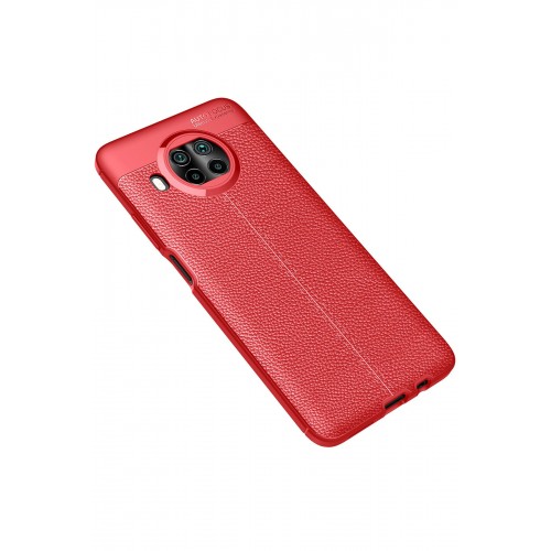 Newface Xiaomi Redmi Note 9 Pro 5G Kılıf Focus Derili Silikon - Kırmızı Newface Xiaomi Redmi Note 9 Pro 5G Kılıf Focus Derili Silikon - Kırmızı