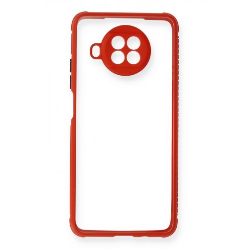 Newface Xiaomi Redmi Note 9 Pro 5G Kılıf Miami Şeffaf Silikon - Kırmızı Newface Xiaomi Redmi Note 9 Pro 5G Kılıf Miami Şeffaf Silikon - Kırmızı