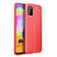 Newface Samsung Galaxy A02S Kılıf Focus Derili Silikon - Kırmızı Newface Samsung Galaxy A02S Kılıf Focus Derili Silikon - Kırmızı