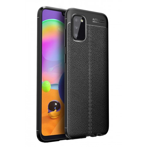 Newface Samsung Galaxy A02S Kılıf Focus Derili Silikon - Siyah Newface Samsung Galaxy A02S Kılıf Focus Derili Silikon - Siyah