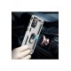 Newface Samsung Galaxy A52 Kılıf Sofya Yüzüklü Silikon Kapak - Gümüş