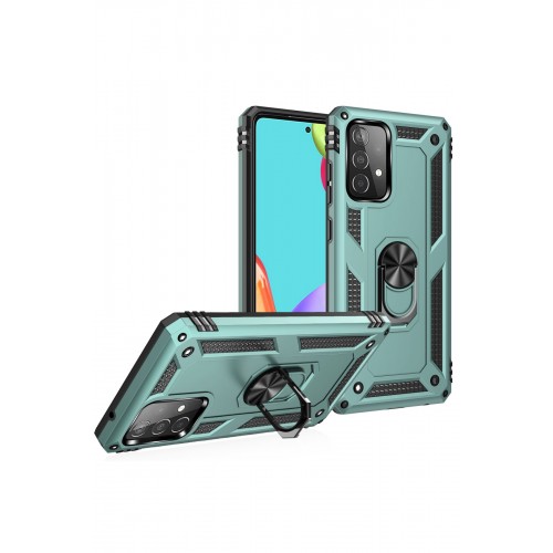 Newface Samsung Galaxy A52 Kılıf Sofya Yüzüklü Silikon Kapak - Yeşil Newface Samsung Galaxy A52 Kılıf Sofya Yüzüklü Silikon Kapak - Yeşil