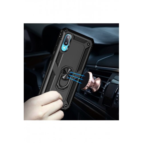 Newface Samsung Galaxy A02 Kılıf Sofya Yüzüklü Silikon Kapak - Siyah Newface Samsung Galaxy A02 Kılıf Sofya Yüzüklü Silikon Kapak - Siyah