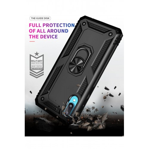 Newface Samsung Galaxy A02 Kılıf Sofya Yüzüklü Silikon Kapak - Siyah Newface Samsung Galaxy A02 Kılıf Sofya Yüzüklü Silikon Kapak - Siyah