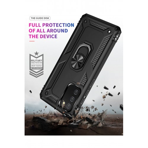 Newface Samsung Galaxy A02S Kılıf Sofya Yüzüklü Silikon Kapak - Siyah Newface Samsung Galaxy A02S Kılıf Sofya Yüzüklü Silikon Kapak - Siyah