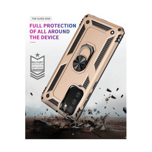 Newface Samsung Galaxy A02S Kılıf Sofya Yüzüklü Silikon Kapak - Gold Newface Samsung Galaxy A02S Kılıf Sofya Yüzüklü Silikon Kapak - Gold