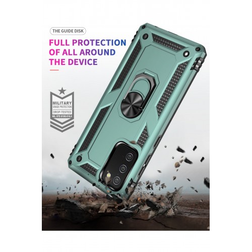 Newface Samsung Galaxy A02S Kılıf Sofya Yüzüklü Silikon Kapak - Yeşil Newface Samsung Galaxy A02S Kılıf Sofya Yüzüklü Silikon Kapak - Yeşil
