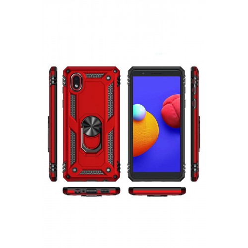 Newface Samsung Galaxy A01 Core Kılıf Sofya Yüzüklü Silikon Kapak - Siyah Newface Samsung Galaxy A01 Core Kılıf Sofya Yüzüklü Silikon Kapak - Siyah