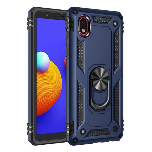 Newface Samsung Galaxy A01 Core Kılıf Sofya Yüzüklü Silikon Kapak - Lacivert Newface Samsung Galaxy A01 Core Kılıf Sofya Yüzüklü Silikon Kapak - Lacivert