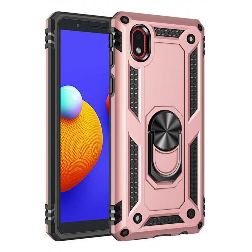 Newface Samsung Galaxy A01 Core Kılıf Sofya Yüzüklü Silikon Kapak - Rose Newface Samsung Galaxy A01 Core Kılıf Sofya Yüzüklü Silikon Kapak - Rose