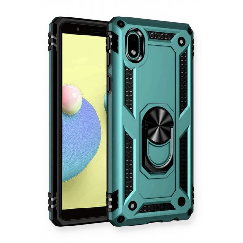Newface Samsung Galaxy A01 Core Kılıf Sofya Yüzüklü Silikon Kapak - Yeşil Newface Samsung Galaxy A01 Core Kılıf Sofya Yüzüklü Silikon Kapak - Yeşil
