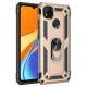 Newface Xiaomi Redmi 9C Kılıf Sofya Yüzüklü Silikon Kapak - Gold