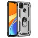Newface Xiaomi Redmi 9C Kılıf Sofya Yüzüklü Silikon Kapak - Gümüş