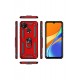 Newface Xiaomi Redmi 9C Kılıf Sofya Yüzüklü Silikon Kapak - Gümüş