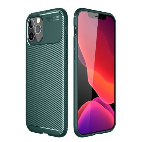 Newface iPhone 11 Pro Max Kılıf Focus Karbon Silikon - Yeşil Newface iPhone 11 Pro Max Kılıf Focus Karbon Silikon - Yeşil