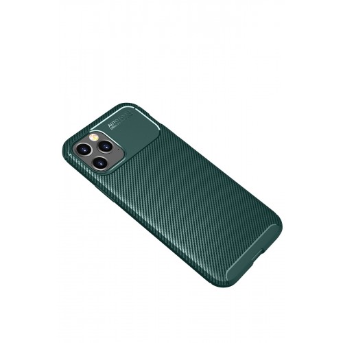 Newface iPhone 11 Pro Max Kılıf Focus Karbon Silikon - Yeşil Newface iPhone 11 Pro Max Kılıf Focus Karbon Silikon - Yeşil
