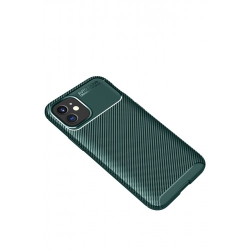Newface iPhone 12 Mini Kılıf Focus Karbon Silikon - Yeşil Newface iPhone 12 Mini Kılıf Focus Karbon Silikon - Yeşil