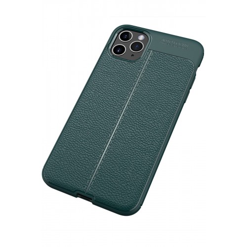 Newface iPhone 11 Pro Max Kılıf Focus Derili Silikon - Yeşil Newface iPhone 11 Pro Max Kılıf Focus Derili Silikon - Yeşil