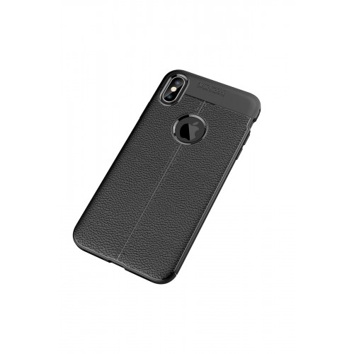 Newface iPhone XS Max Kılıf Focus Derili Silikon - Siyah Newface iPhone XS Max Kılıf Focus Derili Silikon - Siyah