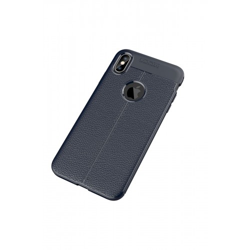 Newface iPhone XS Max Kılıf Focus Derili Silikon - Lacivert Newface iPhone XS Max Kılıf Focus Derili Silikon - Lacivert
