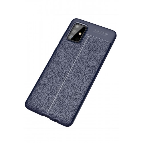 Newface Samsung Galaxy A71 Kılıf Focus Derili Silikon - Lacivert Newface Samsung Galaxy A71 Kılıf Focus Derili Silikon - Lacivert