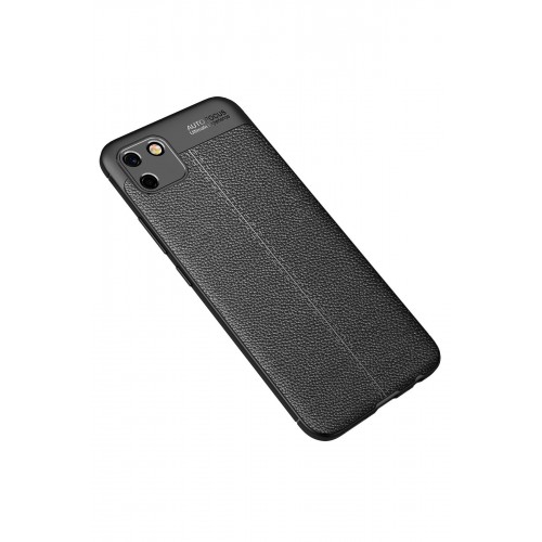 Newface Realme C11 2021 Kılıf Focus Derili Silikon - Siyah Newface Realme C11 2021 Kılıf Focus Derili Silikon - Siyah