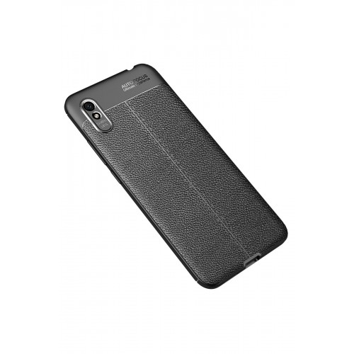 Newface Xiaomi Redmi 9A Kılıf Focus Derili Silikon - Siyah Newface Xiaomi Redmi 9A Kılıf Focus Derili Silikon - Siyah