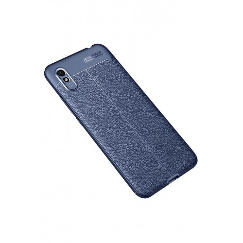 Newface Xiaomi Redmi 9A Kılıf Focus Derili Silikon - Lacivert Newface Xiaomi Redmi 9A Kılıf Focus Derili Silikon - Lacivert