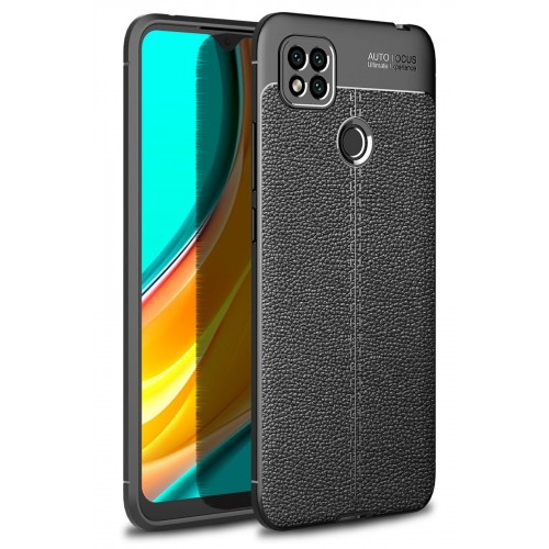 Newface Xiaomi Redmi 9C Kılıf Focus Derili Silikon - Siyah Newface Xiaomi Redmi 9C Kılıf Focus Derili Silikon - Siyah