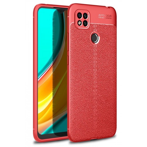 Newface Xiaomi Redmi 9C Kılıf Focus Derili Silikon - Kırmızı Newface Xiaomi Redmi 9C Kılıf Focus Derili Silikon - Kırmızı