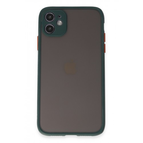 Newface iPhone 11 Kılıf Montreal Silikon Kapak - Yeşil