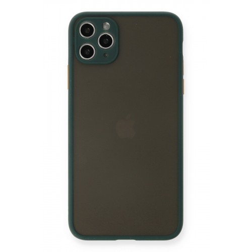 Newface iPhone 11 Pro Max Kılıf Montreal Silikon Kapak - Yeşil
