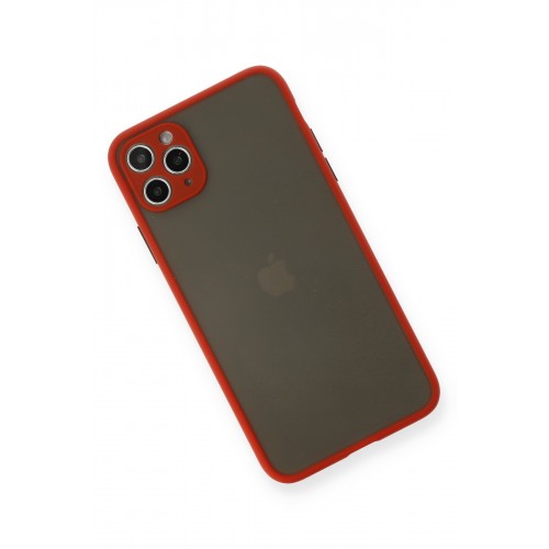 Newface iPhone 11 Pro Max Kılıf Montreal Silikon Kapak - Kırmızı Newface iPhone 11 Pro Max Kılıf Montreal Silikon Kapak - Kırmızı