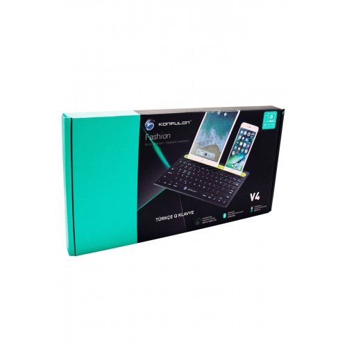 Konfulon V4 Bluetooth 5.0 Standlı Türkçe Q Klavye Konfulon V4 Bluetooth 5.0 Standlı Türkçe Q Klavye